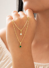 D Circonia Mini Redonda Pequeña Verde