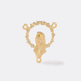 Crucero Virgen Con Circonias Cristal