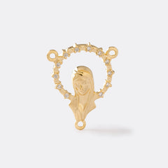 Crucero Virgen Con Circonias Cristal