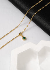 D Circonia Mini Redonda Pequeña Verde