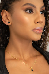 Conjunto Clover Negro 1 Cm