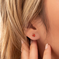 A Topo Circonia Corazón ROJO