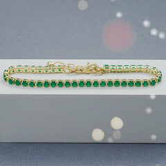 T Circonias Verde Unisex 22 Cms + Extensor