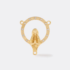 Crucero Virgen Con Circonias Cristal