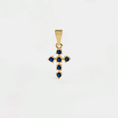 D Cruz 6 Circonias Azul